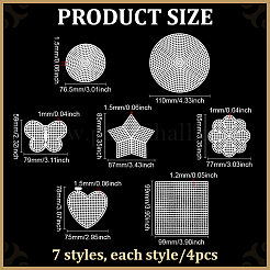 28 шт. 7 стиля пластиковых холстов для самостоятельного изготовления&nbsp;DIY-ME0001-48