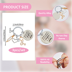 3шт. брелок из нержавеющей стали с изображением медсестры 201&nbsp;KEYC-FH0001-60