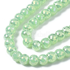 Chapelets de perles en verre électroplaqué&nbsp;EGLA-Q125-003-B01