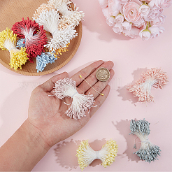 11 paquet de gypse bicolore avec cordon en coton pour le cœur de la fleur artificielle&nbsp;DIY-GF0014-55