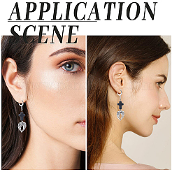 80 шт. фурнитура для сережек из нержавеющей стали 304&nbsp;STAS-SC0006-62P