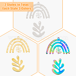 12 шт. 6 стиля подвески из нержавеющей стали 201&nbsp;STAS-DC0013-86