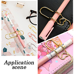 208 pince à stylo en acier au carbone pour carnet de notes et scrapbooking&nbsp;FIND-SP0003-01G