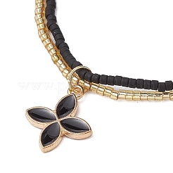 Braccialetti di perline intrecciate con semi di vetro e conchiglie&nbsp;BJEW-MZ00138-02