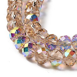 Прозрачные гальванические бусины с цветным покрытием ab&nbsp;EGLA-H104-06F