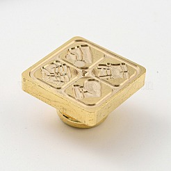Testa di timbro in ottone con sigillo di ceralacca a tema natalizio&nbsp;TOOL-R125-04D