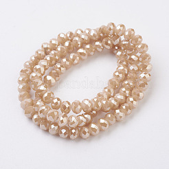 Стеклянные бусины с гальваническим покрытием &nbsp;X-EGLA-D020-6x4mm-76