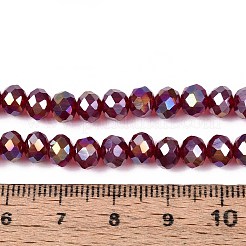 Гальванические стеклянные бусины&nbsp;EGLA-J047-6x4mm-AB07