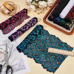 10 шт. двухцветная эластичная кружевная отделка из полиэстера&nbsp;OCOR-BC0007-57