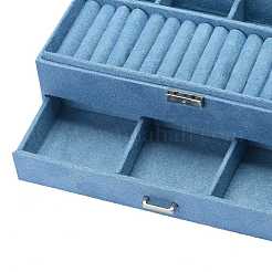 Joyeros de terciopelo y madera&nbsp;VBOX-I001-04D