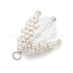 Подвески-бутоны из стеклянных бисера&nbsp;PALLOY-MZ01096-02