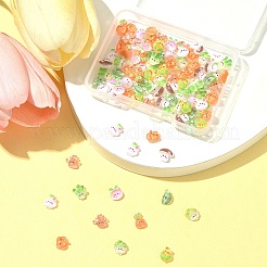 100 шт. 10 стиля мультяшных прозрачных смоляных кабошонов&nbsp;CRES-FS0001-20