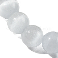 Браслеты из круглых бусин опалита и натурального черного обсидиана&nbsp;WG6A8BD-08