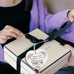 Подвесные украшения из печатного фарфора&nbsp;HJEW-WH0056-002