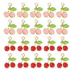 30шт 2 цвета стеклянные подвески&nbsp;PALLOY-TAC0208