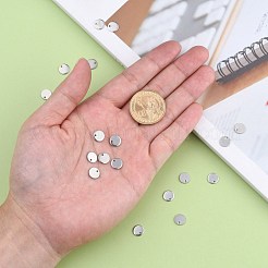 Устойчивая к потускнению нержавеющая сталь 304 штамповка пустая бирка плоские круглые подвески-шармы&nbsp;STAS-Q171-04