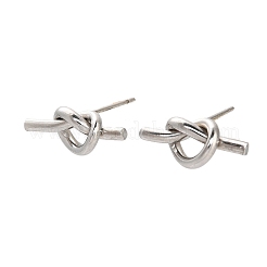 Серьги-гвоздики из нержавеющей стали 304 с узлом&nbsp;EJEW-Z150-01P