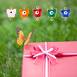 50 шт. 5 цвета сглаза эмалированные подвески из нержавеющей стали 304&nbsp;STAS-DC0013-22