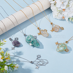 6 шт. 2-х цветная латунная цепочка для изготовления ожерелья в стиле макраме&nbsp;NJEW-PH01562