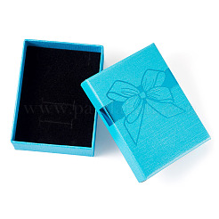 12 set di scatole regalo per gioielli in carta stampata con fiocco&nbsp;CBOX-TA0001-14E