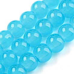 Выпечки окрашены имитация нефрита стекловолокна круглый шарик&nbsp;X-DGLA-Q021-6mm-06