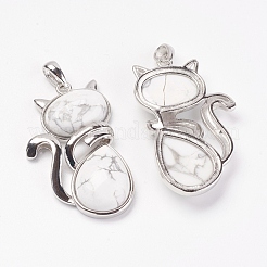 Кулоны с котенком из говлита&nbsp;G-G713-B04