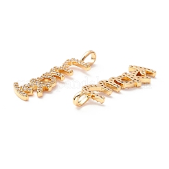 Латунные микропаве прозрачные подвески с фианитом ZIRC-Z019-27G-NR