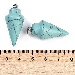 Synthetischen Türkis Edelstein wies Anhänger&nbsp;G-K384-01P-03