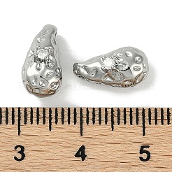 Breloques en laiton avec zircone cubique de micro pave&nbsp;KK-P283-27B-P