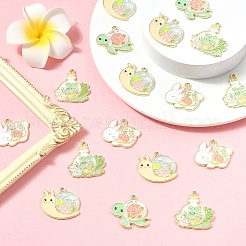 20шт 4 стиля подвески из сплава с эмалью&nbsp;ENAM-YW0004-95