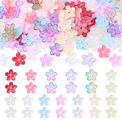 130 шт. 13-цветные прозрачные стеклянные бусины-спрей&nbsp;GLAA-TA0003-22