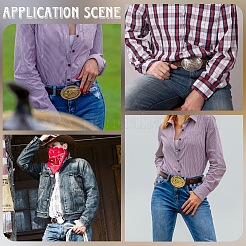 Ремни для талии и живота из искусственной кожи с тиснением в виде цветов для мужчин и женщин&nbsp;AJEW-WH20018-223B