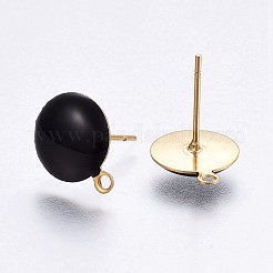 Ionenplattierung (IP) 304 Edelstahl Ohrstecker Zubehörse&nbsp;STAS-P203-A02-02