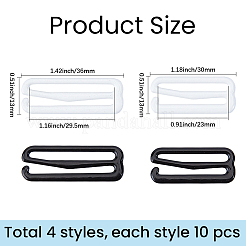 40 stücke 4 arten eisen unterwäsche strap einstellung schnallen&nbsp;IFIN-GF0001-69