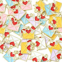 30шт 5 цвета сплава эмалевые подвески&nbsp;ENAM-CJ0004-28