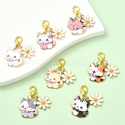 16 шт. 8 стильных эмалевых подвесных украшений из сплава&nbsp;HJEW-YW00223