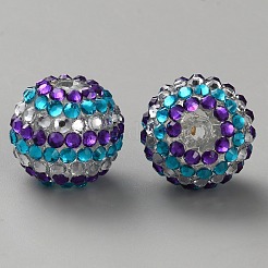 Бусины со стразами из смолы RB-WH0003-08C