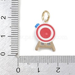 Anhänger aus Messing mit Emaille-Motiv aus Vergnügungsparks&nbsp;KK-CBA7736-01D