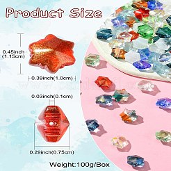 100pcs 9 Farben transparente Glasperlen&nbsp;GLAA-CJ0002-53
