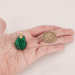 Наборы для самостоятельного изготовления ожерелий с подвесками из вощеного шнура и синтетического малахита&nbsp;DIY-DR0001-81B