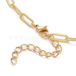 Colliers trombone et chaîne rolo en laiton&nbsp;NJEW-JN02916