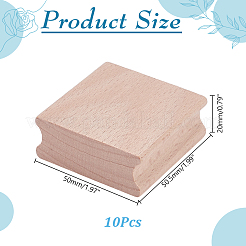 Blocchi di legno scanalati quadrati per l'intaglio di timbri&nbsp;WOOD-WH0062-58