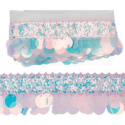 4 Yards Polyester- und Kunststoff-Pailletten-Stickbänder&nbsp;OCOR-CY0003-27