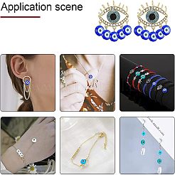 360шт 12 стиля ручной работы сглаз бусины лэмпворк пряди&nbsp;LAMP-NB0001-31