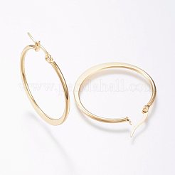 Большие серьги-кольца из нержавеющей стали 304&nbsp;X-EJEW-F105-19G