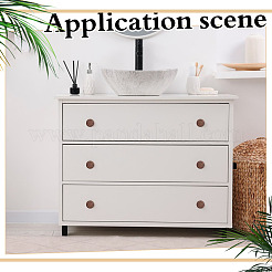 Круглая ручка для ящика из орехового дерева&nbsp;AJEW-WH0816-327