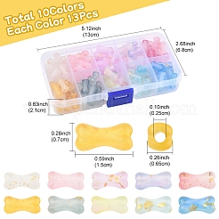 130 шт. 13-цветные градиентные прозрачные акриловые бусины&nbsp;OACR-FS0002-04