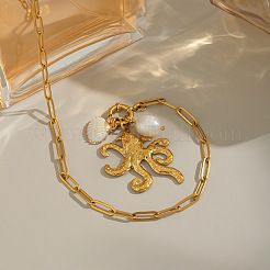 Ожерелья с подвесками в виде осьминога из нержавеющей стали 304 PQ8106