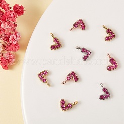 12шт 3 цвета латунные микро проложить кубический цирконий шармы&nbsp;ZIRC-SZ0001-58