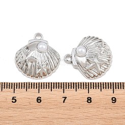 Colgantes de perlas de imitación de aleación y ABS con revestimiento de bastidor&nbsp;PALLOY-T096-03P